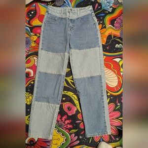 Patchwork Blue Jeans
